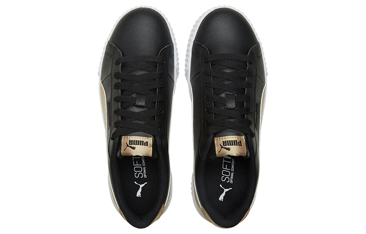 (WMNS) PUMA Carina Crew Metallic 'Black White Gold' 368879-02