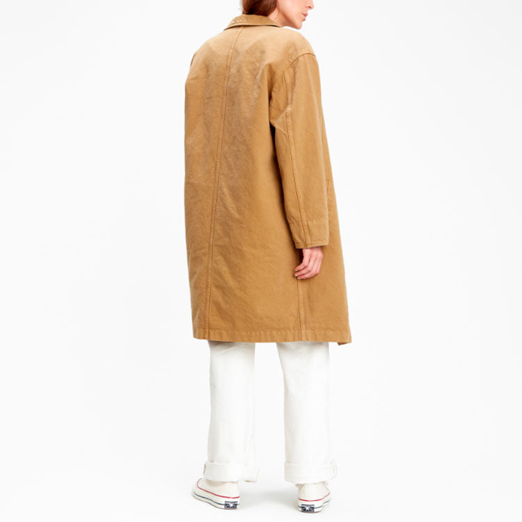 Levis lapel mid-length Button Jacket Brown Yellow 85342-0000