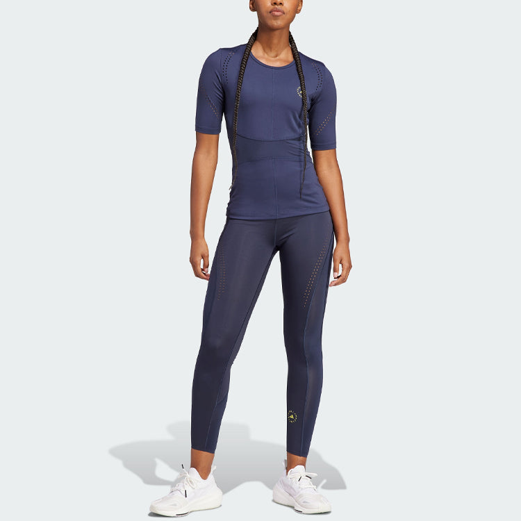 (WMNS) adidas x Stella McCartney Truepurpose Training Tee 'Navy Blue' IB6783