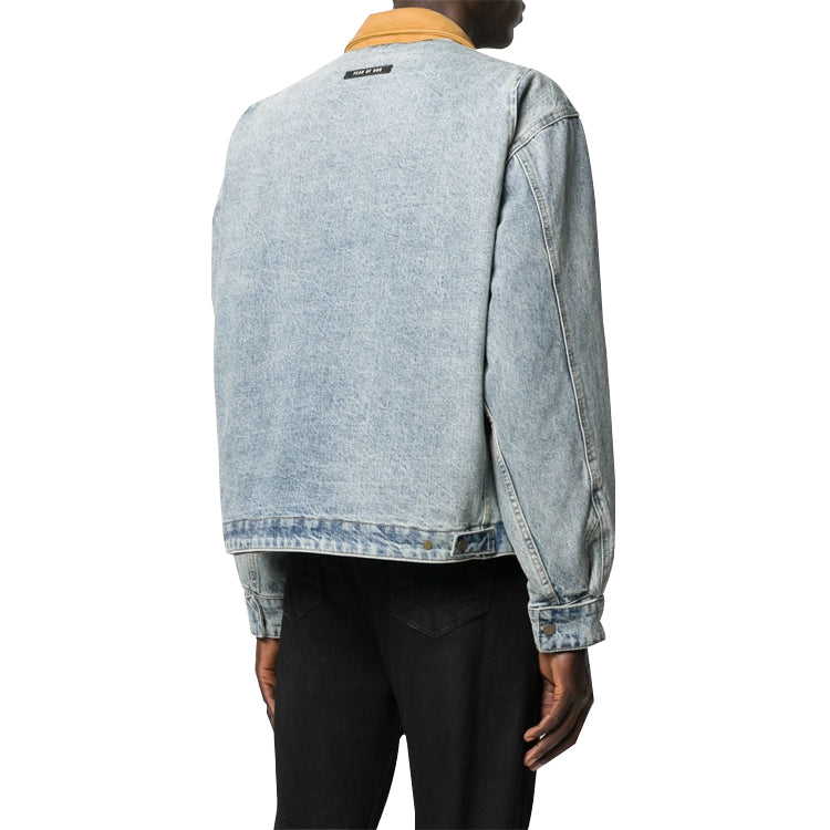 Men's Fear of God Retro Denim Jacket Washed Blue FOG-SS20-256