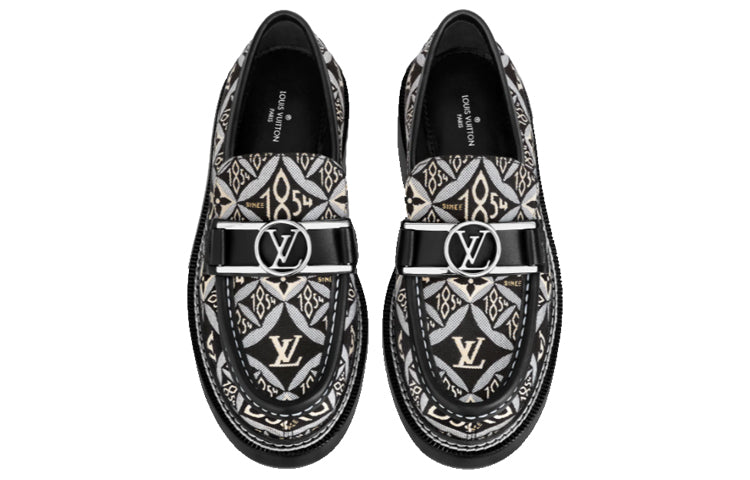 (WMNS) LOUIS VUITTON LV Academy Shoes 'Black with Monogram' 1A8UV1