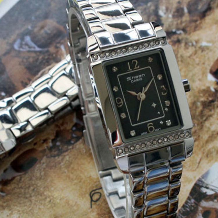 CASIO SHEEN Waterproof Silver/ Black Analog SHN-4016D-1A