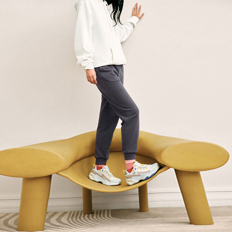 (WMNS) Skechers Colorful Casual Series Drawstring Knit Pants 'Grey' L322W059-026R