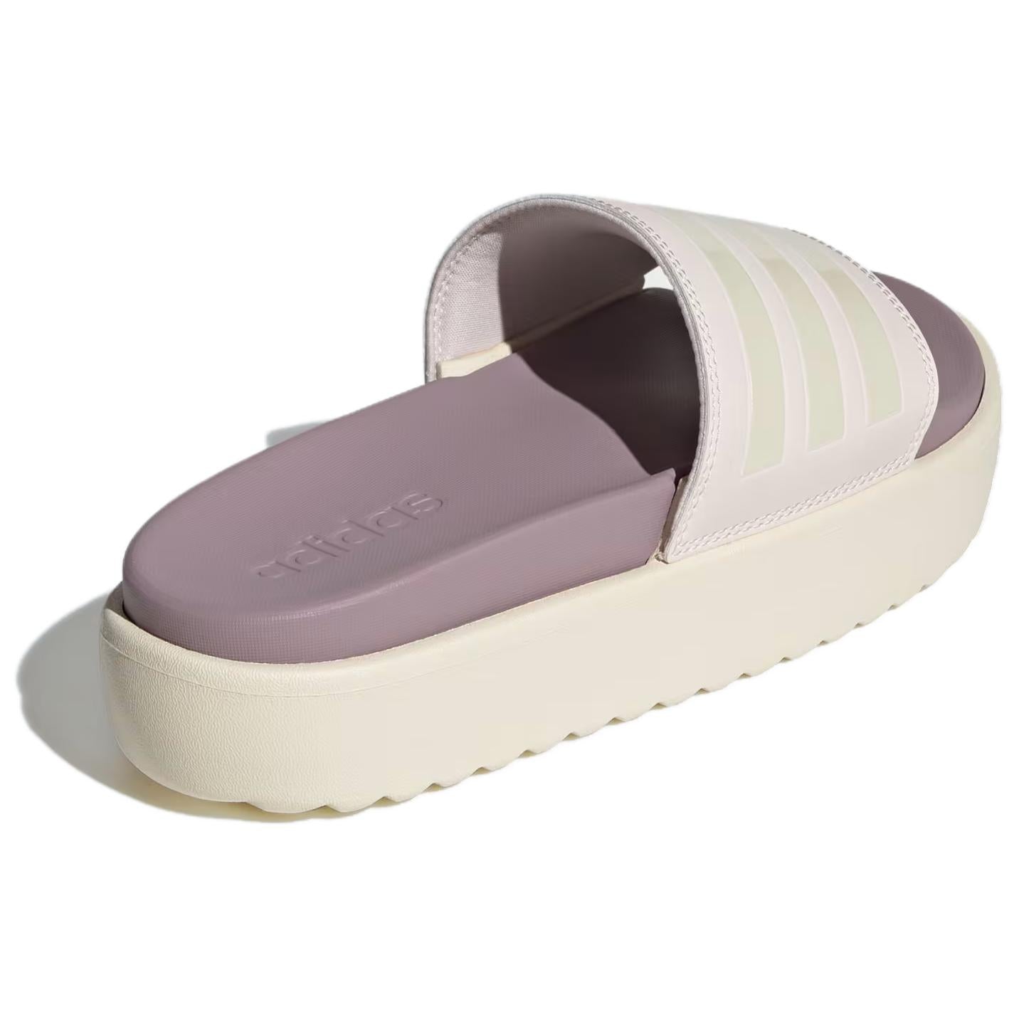 (WMNS) adidas Adilette Platform Slides Asia Sizing 'Mauve Wonder White' IF1620