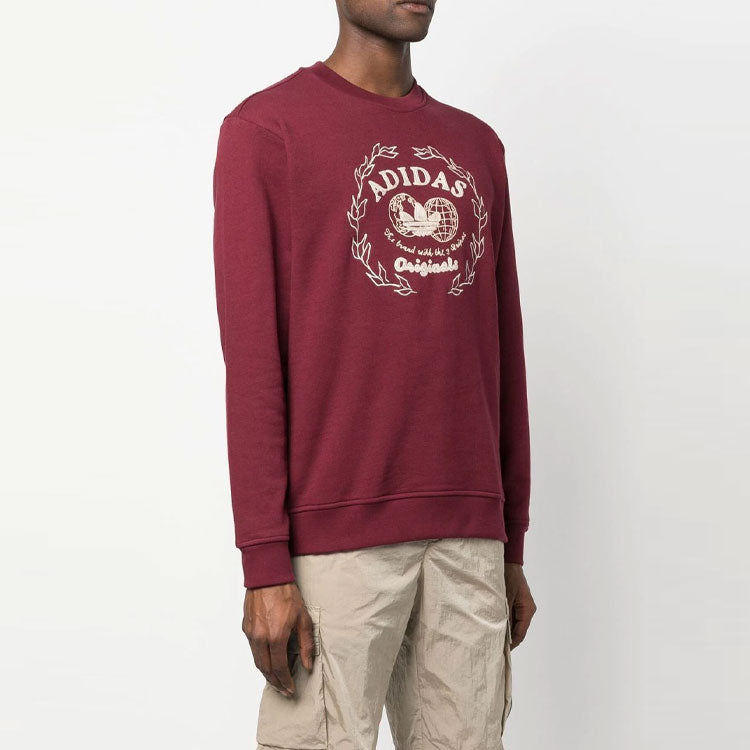 adidas Graphics Archive Crew Sweatshirt 'Burgundy' IC5770