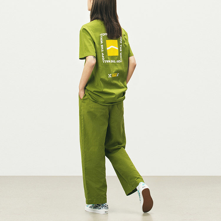 (WMNS) Vans Printing Round-neck Green VN0A5F1WZED