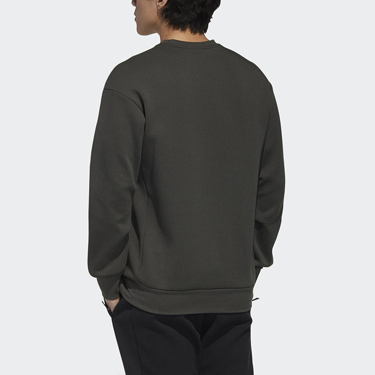 adidas Th Swt Silo Solid Color Casual Sports Round Neck Pullover Brown GM4426