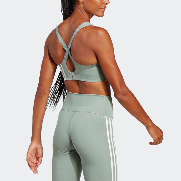 (WMNS) adidas Tlrd Impact High-support Bra Logo 'Green' HS2855