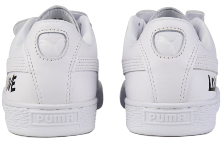 (WMNS) PUMA Basket Badge HNDWRTTN 'White' 370190-01