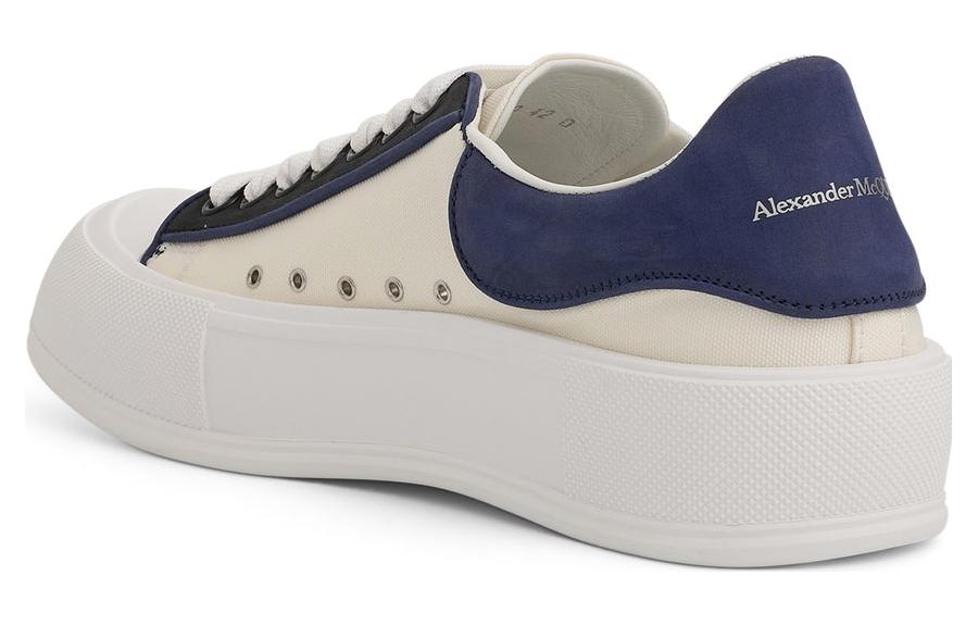 Alexander McQueen Deck Plimsoll Sneakers 'Beige Black' 735792W4TGY7797
