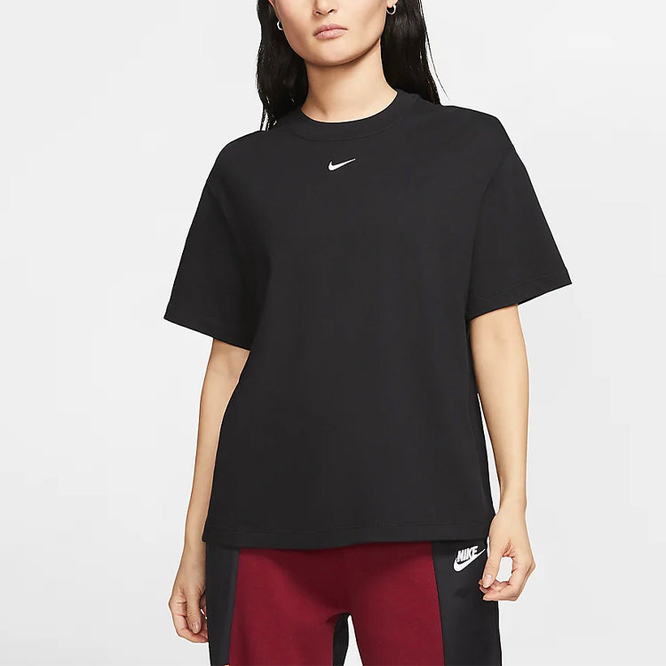 (WMNS) Nike Sportswear Essentials Embroidery Logo 'Black' CT2588-010