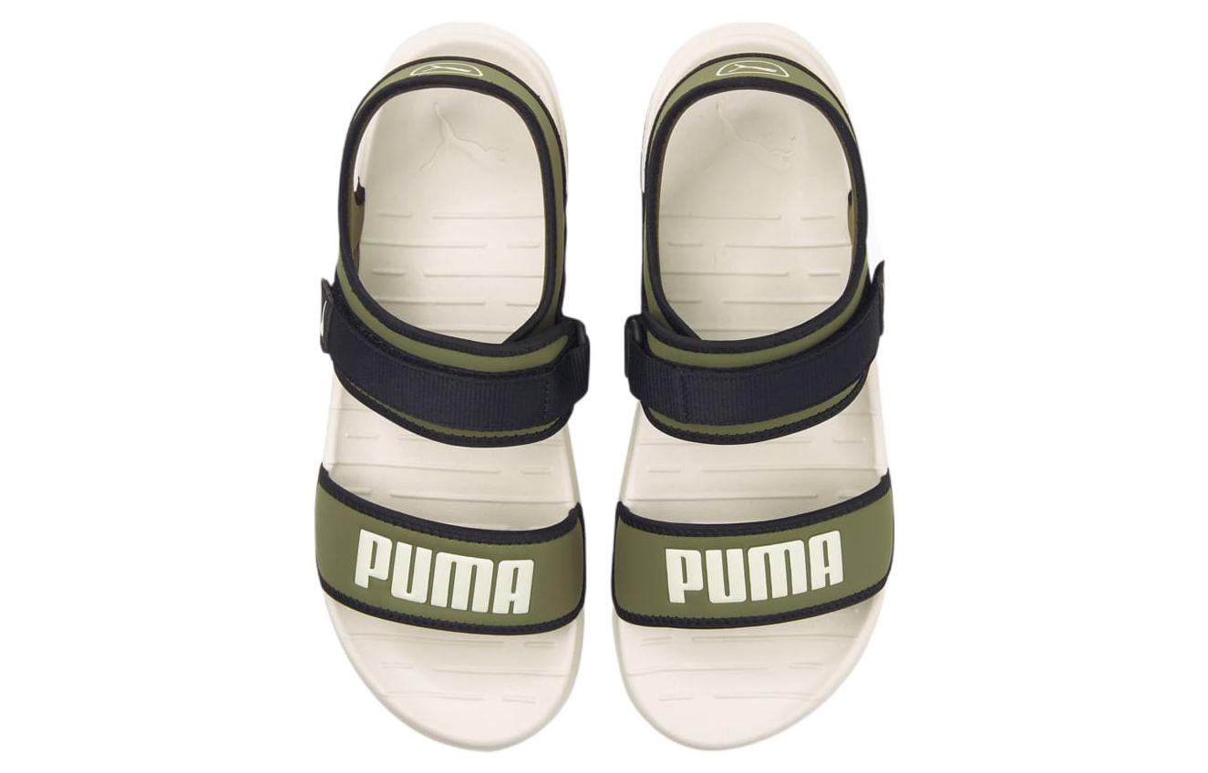 PUMA Softride Slide 'White Dark Green Moss' 375104-09