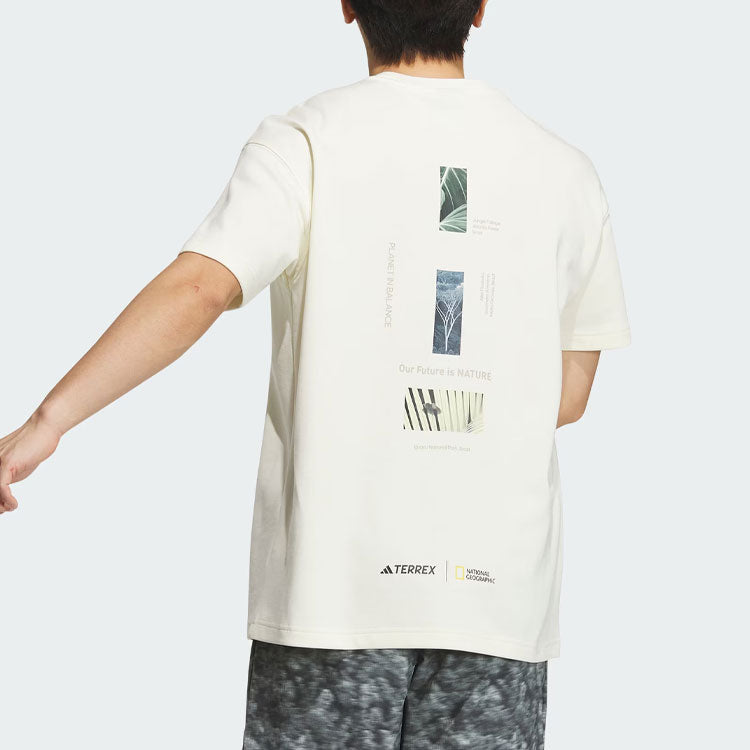 adidas National Geographic AEROREADY Graphic Tee Asia Sizing 'Beige' IS9514