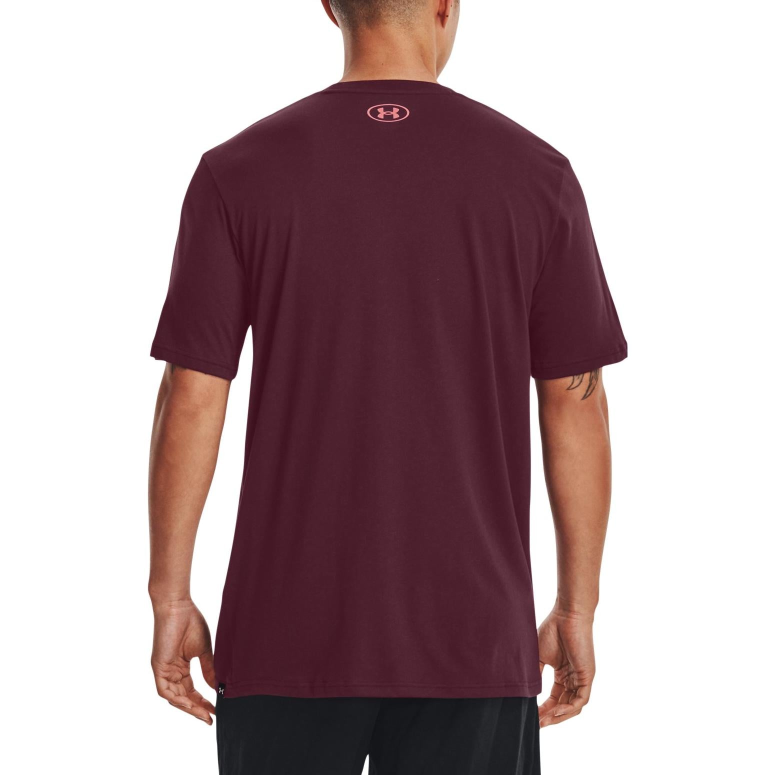 Under Armour Project Rock Globe T-shirt 'Burgundy' 1373746-600