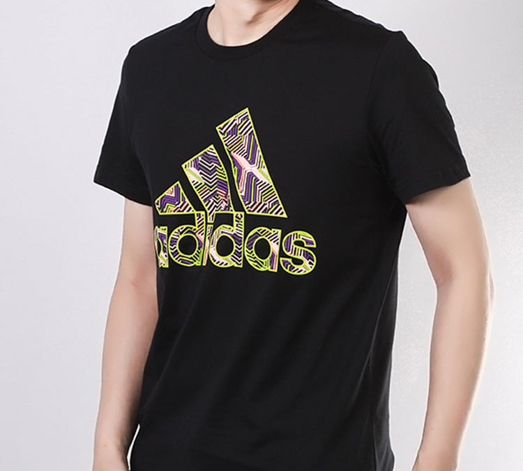 adidas Apac Smr Bos Round-neck Sports Short-sleeve Tee Men Black GK1703