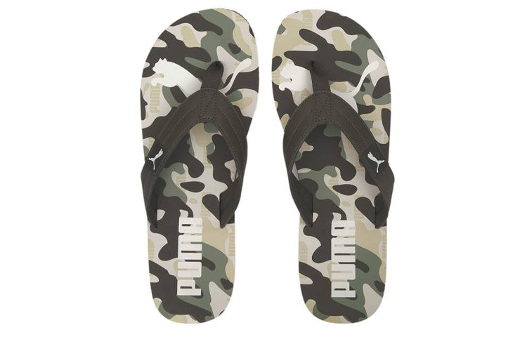 PUMA Cozy Flip Rebfl Sandals Black/Green 372283-01