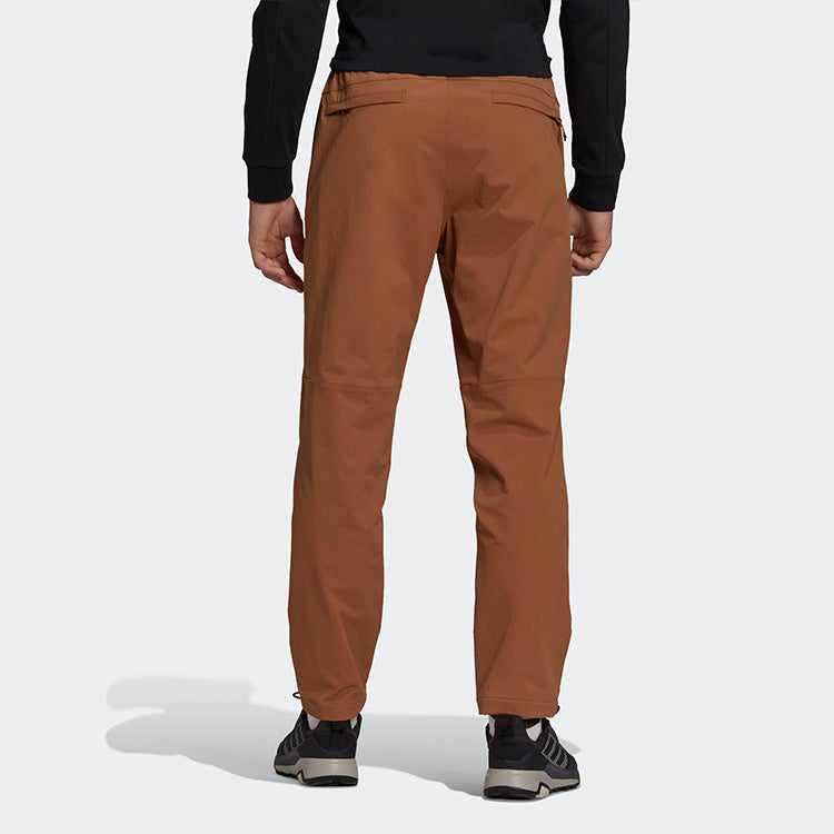 adidas Xplr Lt Ss Pant Solid Color Outdoor Casual Sports Knit Long Pants Orange GE9935