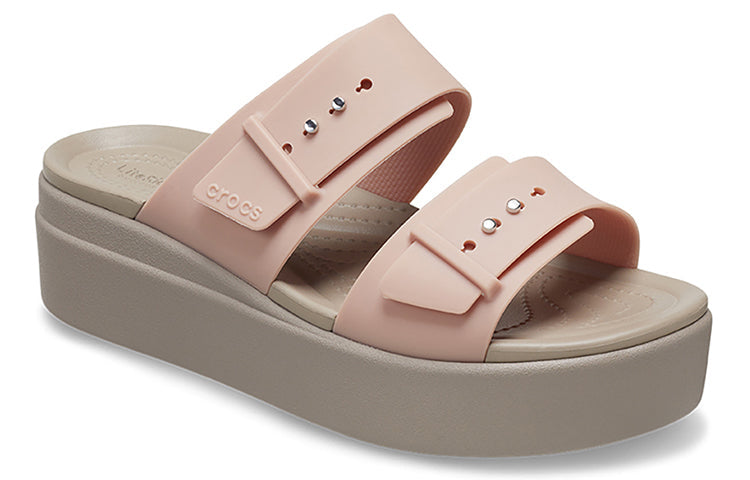 (WMNS) Crocs Pale Blush Brooklyn Sandal 'Brown Beige' 207431-6RL