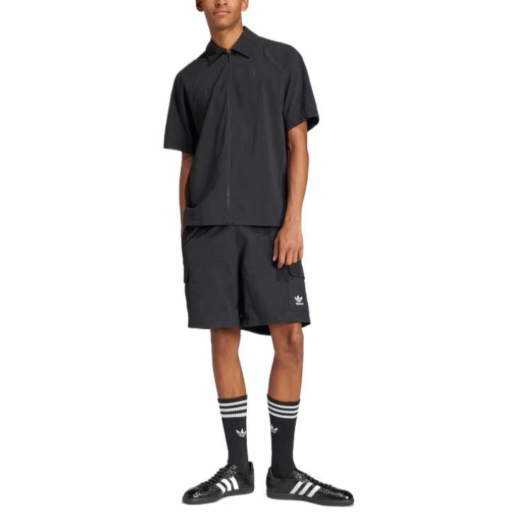 adidas Trefoil Essentials Woven Cargo Shorts Asia Sizing 'Black' JD0406