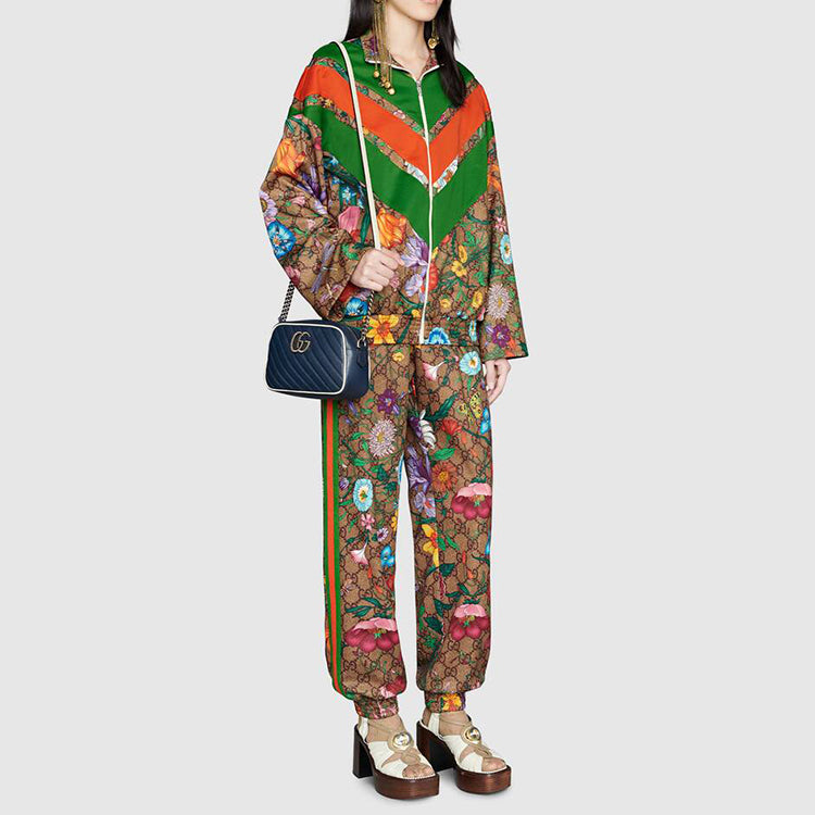 (WMNS) Gucci Flora GG Supreme Pattern Track Pants 605437-XJB9I-2103