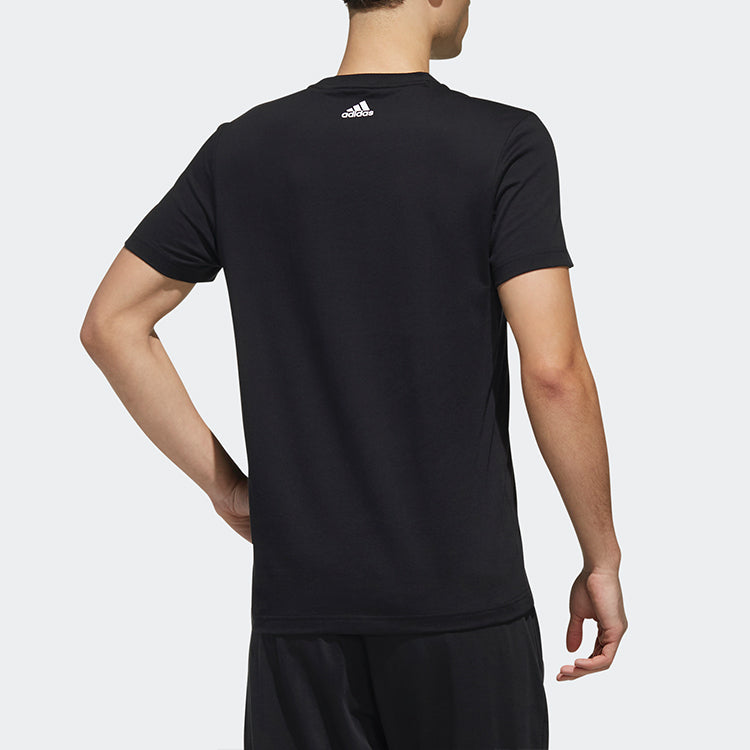 adidas Gfx T Cartoon Pattern Printing Round Neck Short Sleeve Black FJ6864