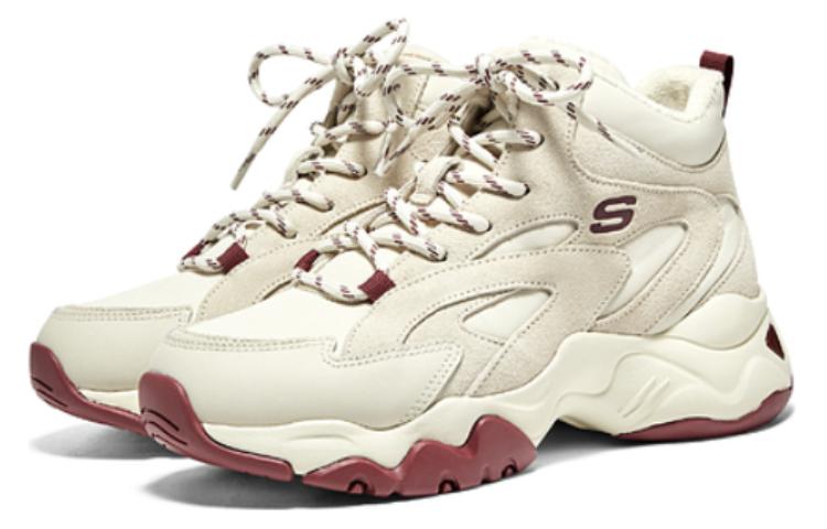 (WMNS) Skechers D'lites 3.0 'White Burgundy' 167595-BURG