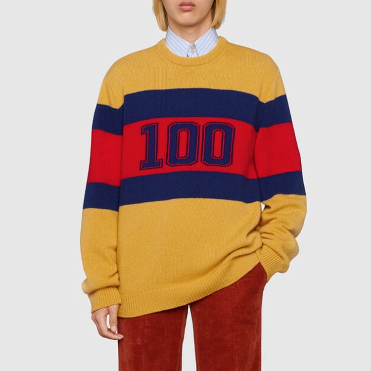 Gucci 100 Wool Sweater 'Yellow Red Blue' 676393-XKB43-7123