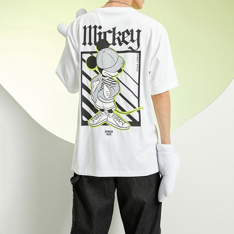 Li-Ning x Disney Crossover Sports Fashion Series Round Neck Sports Short Sleeve Unisex White AHSR544-1