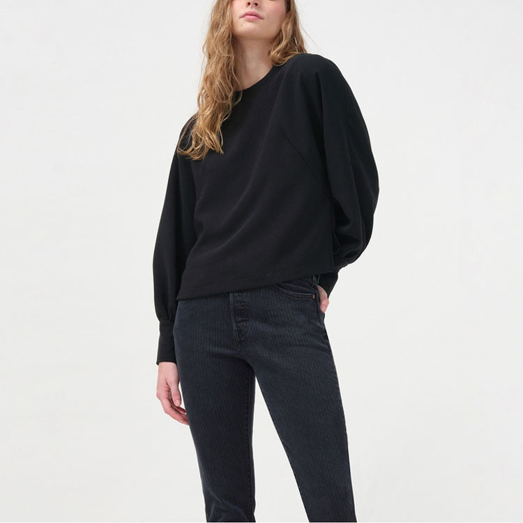 (WMNS) Levi's Easy Wave Series Sweater 'Black' 22717-0001