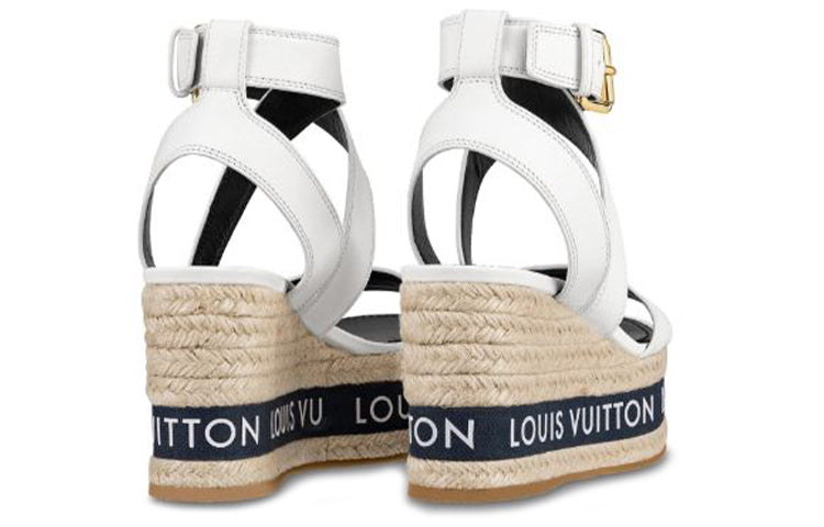 (WMNS) LOUIS VUITTON LV boundary Wedge Sandal 'White' 1A64GK
