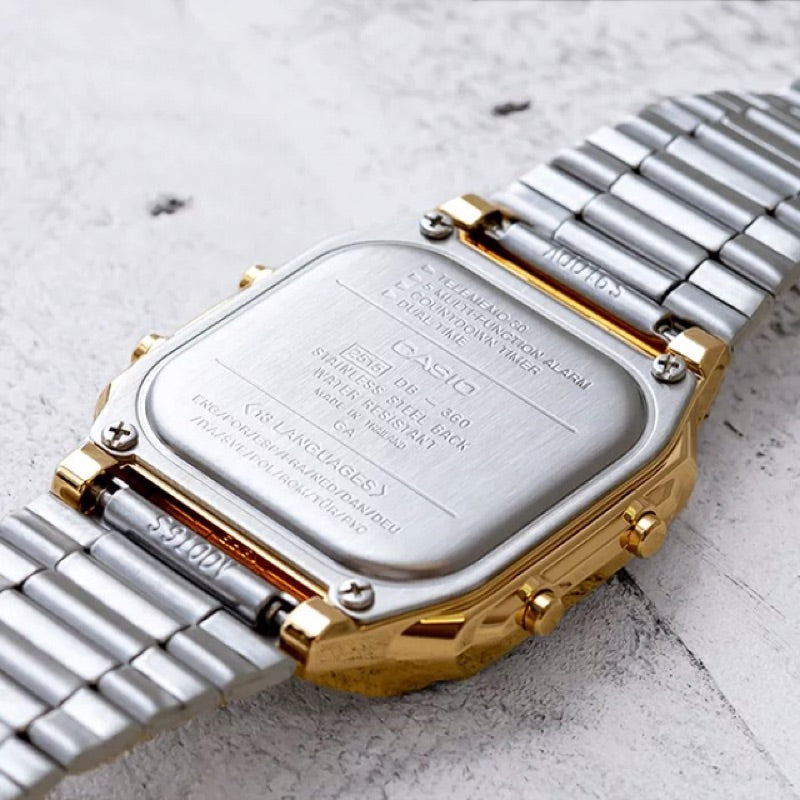 CASIO Male YOUTH Japan / South Korea Fashion Waterproof Mens Gold Digital DB-360G-9A