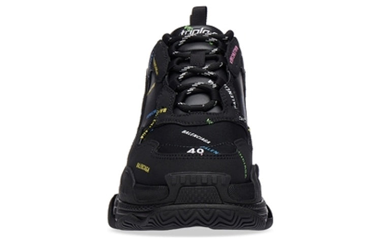 Balenciaga Triple S Allover Logo 'Black Multi' 536737W2FA81083