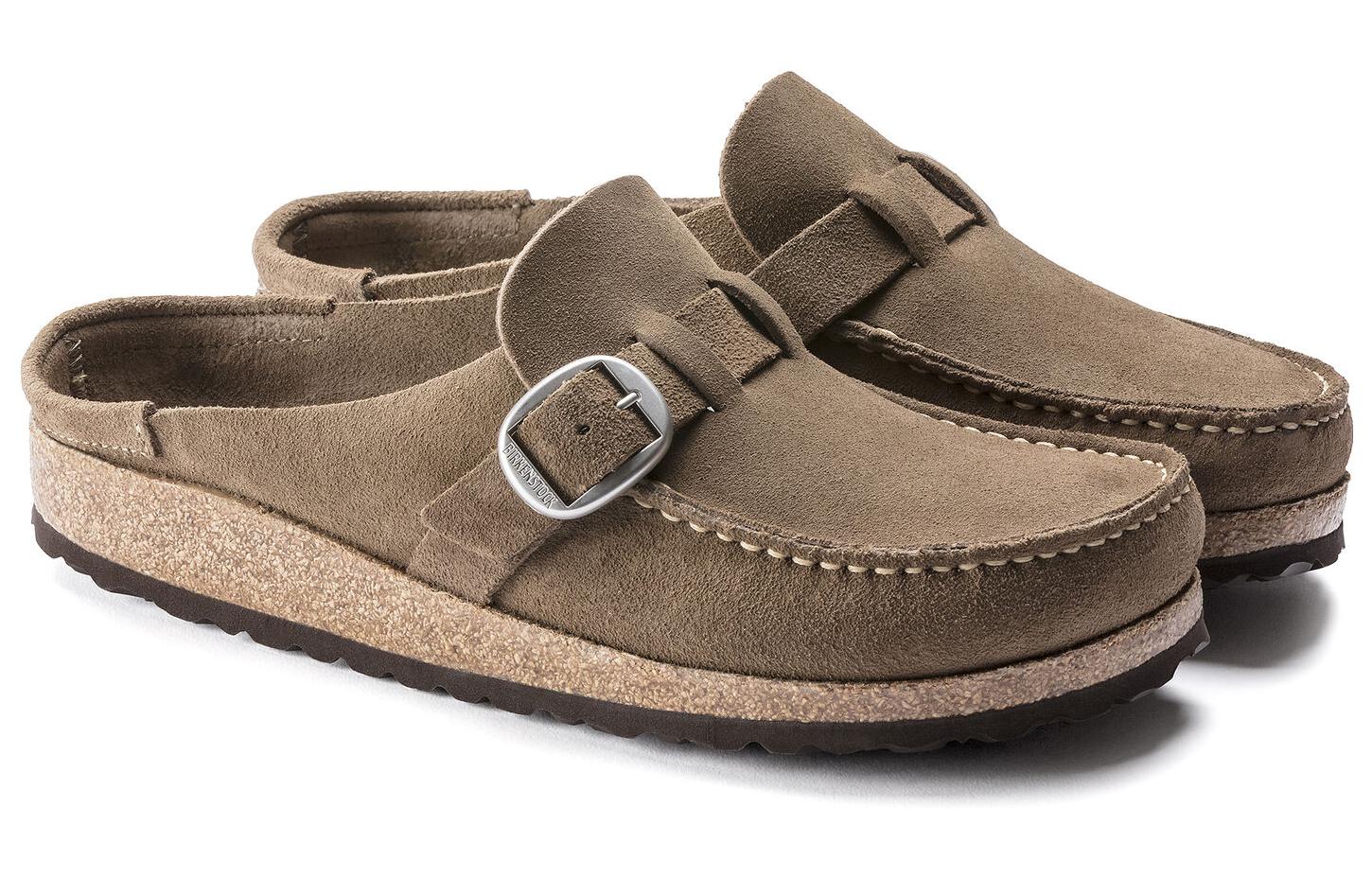 Birkenstock Buckley Suede Leather 'Gray Taupe' 1019462