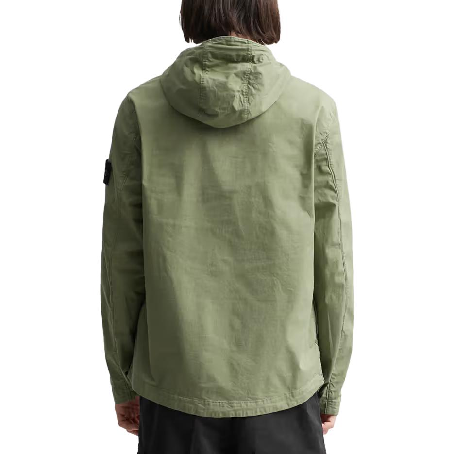 STONE ISLAND Supima Cotton Twill Stretch Hooded Jacket 'Sage' 781543310-V0055