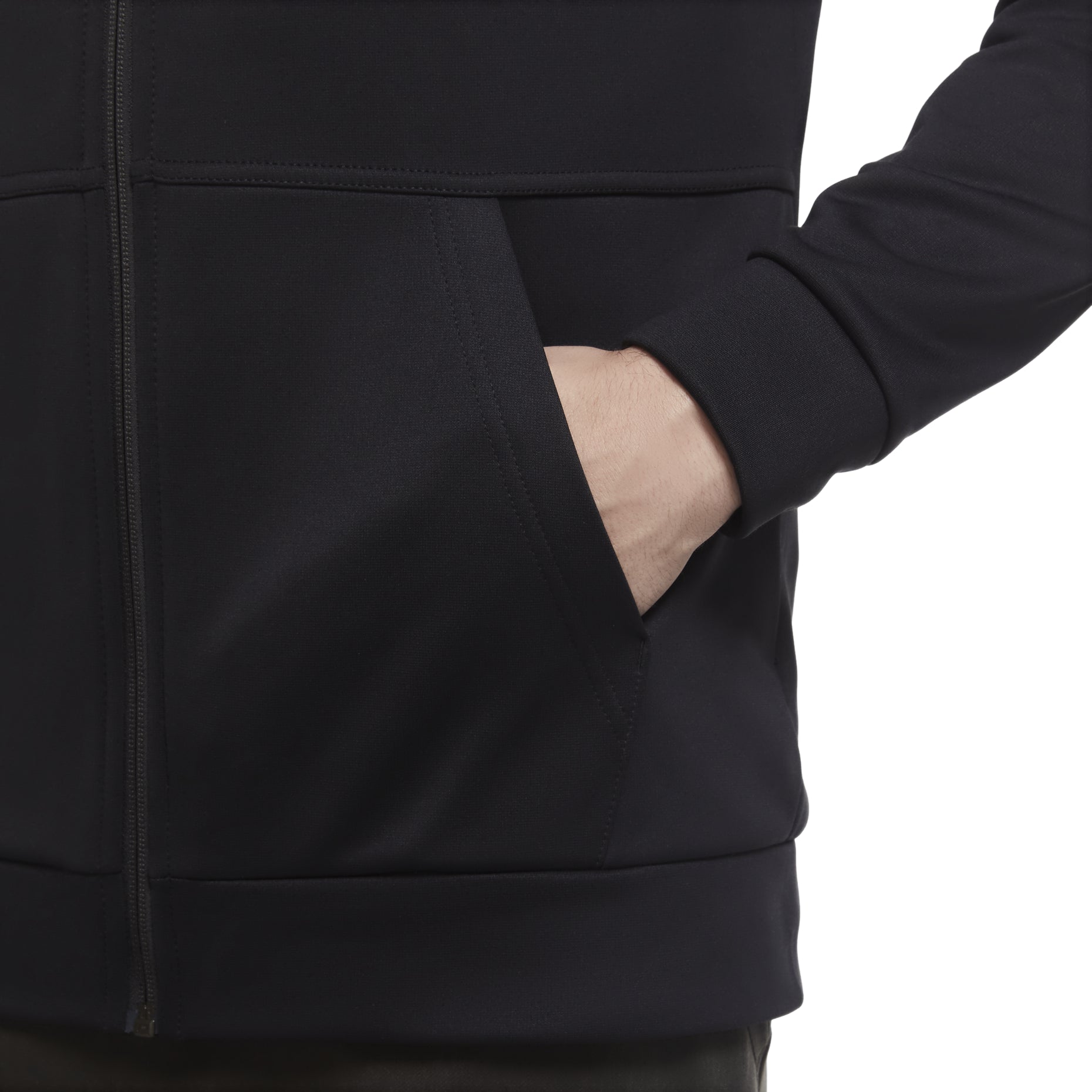 Nike Therma Full-length zipper Cardigan Training Hooded Jacket Black CU6232-010