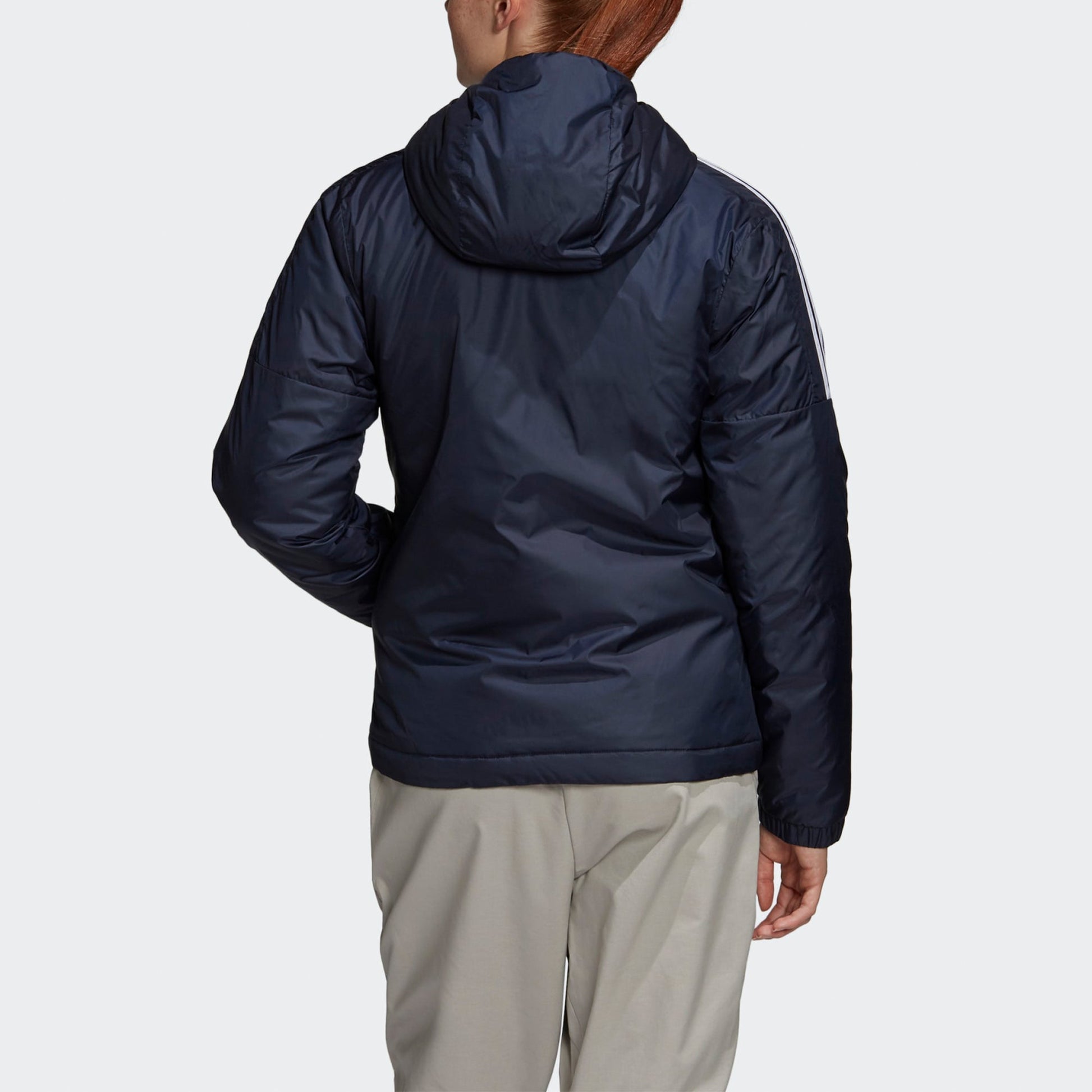 (WMNS) adidas Essentials Thermal Hooded Jacket Asia Sizing 'Navy White' GH4599
