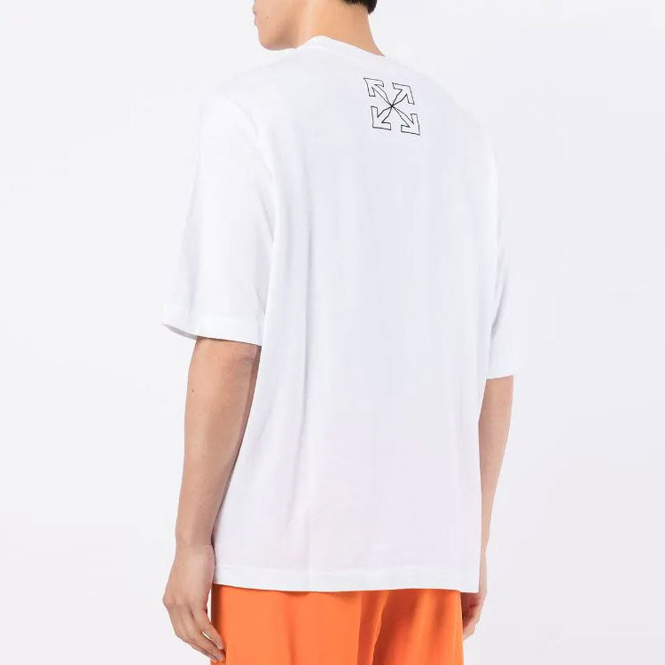 Off-White Logo Alphabet Printing Short Sleeve White OMAA119F21JER0070110