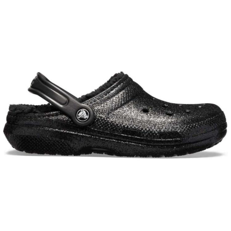 Crocs Classic Glitter Lined Clogs 'Black' 205842001