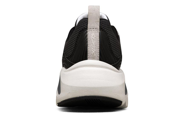 (WMNS) Skechers Stamina Airy Low-Top Running Shoes Black/White 149622-BKW