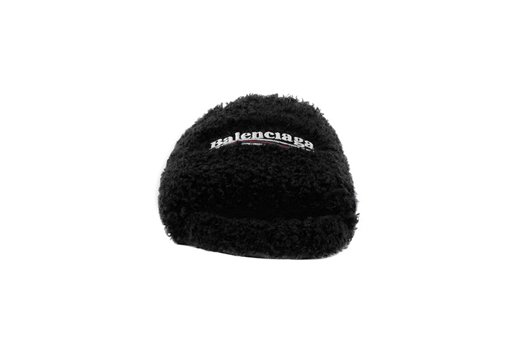 Balenciaga Furry Slides 'Black' 654747W2DO11096