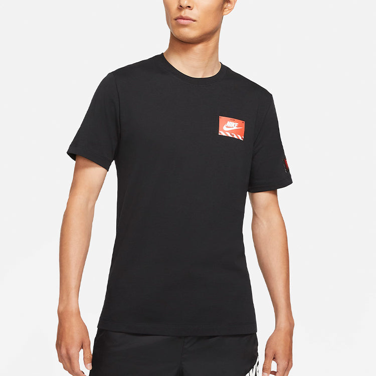 Men's Nike Sportswear Transformers Printing Sports Round Neck Short Sleeve Black T-Shirt DJ1398-010