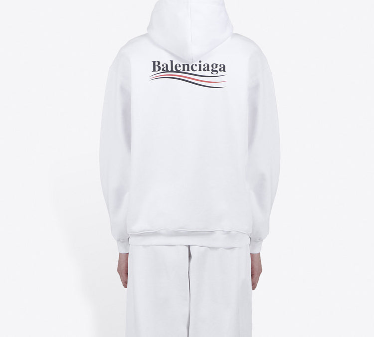 Men's Balenciaga Political Campaign Logo White 600583TIV539040
