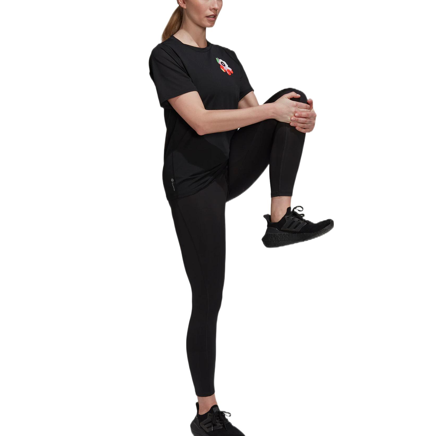 (WMNS) adidas x Marimekko Running T-Shirt Asia Sizing 'Black White' HG6321