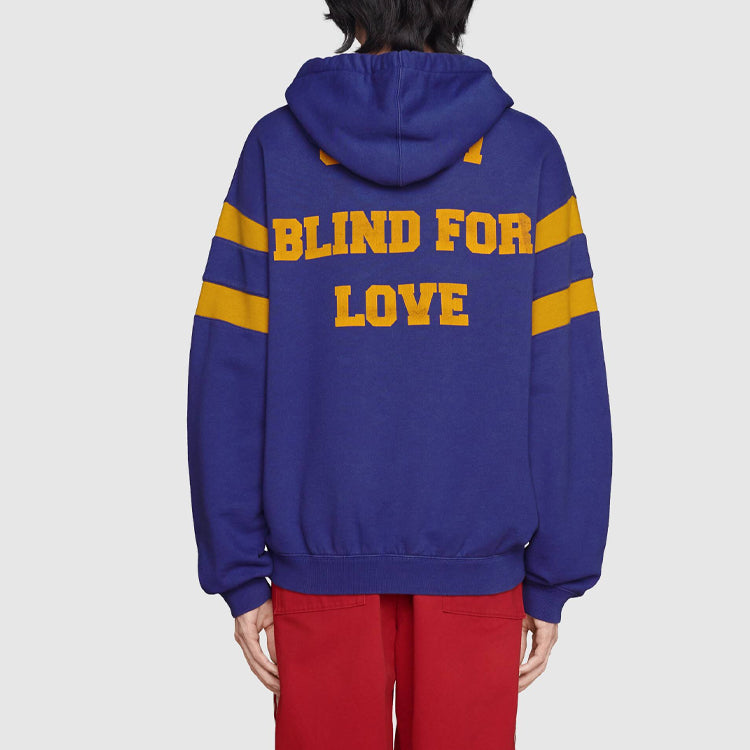 Men's Gucci SS21 Alphabet Stripe Printing Pullover Blue 655469-XJDHN-4120