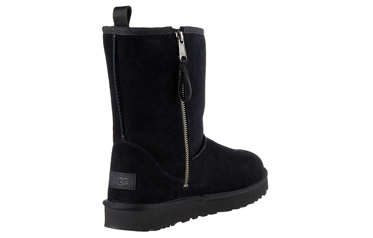 (WMNS) UGG Classic Short Dual Zip 'Black' 9431247-BLK
