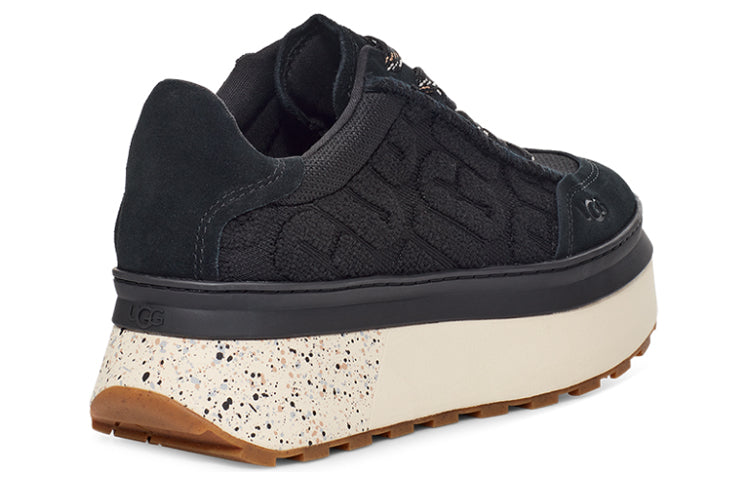 (WMNS) UGG Marin Lace Logo Sneaker 'Black' 1125025-BLK