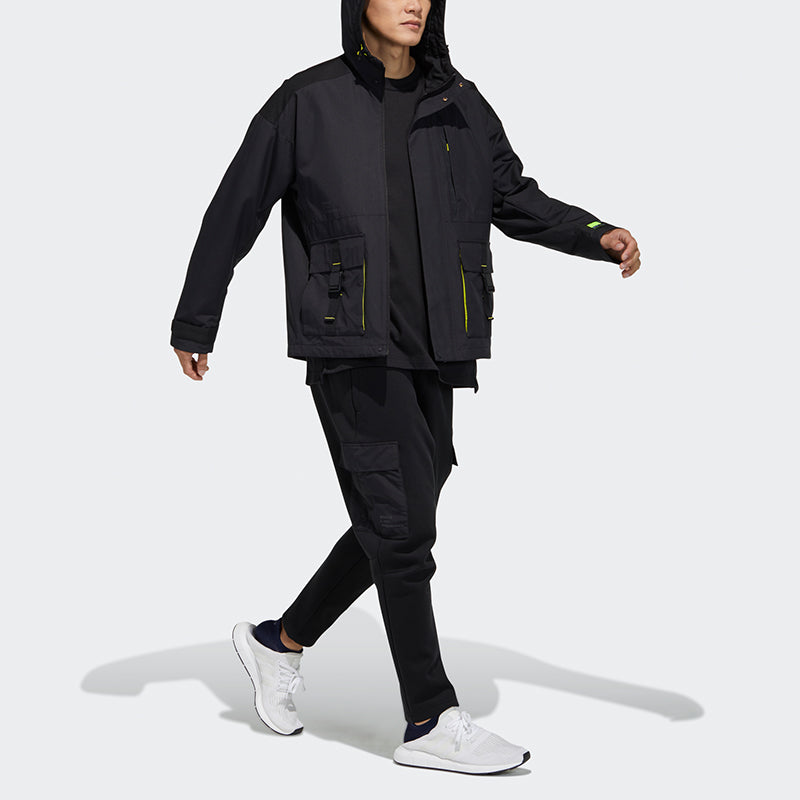 adidas Men's Woven Bagjk Hooded Jacket Black GP0988