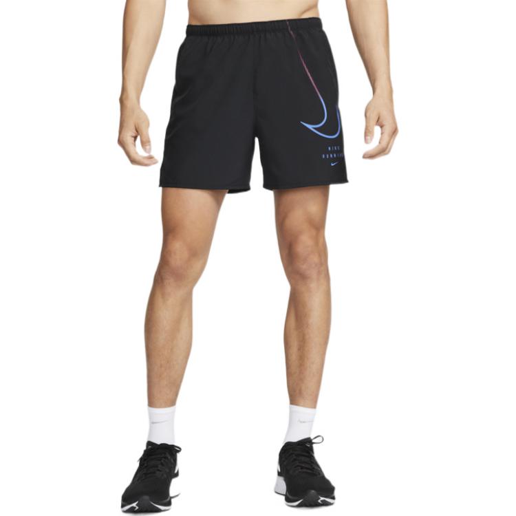 Men's Nike Gradient Logo Loose Running Shorts Black DM4808-010