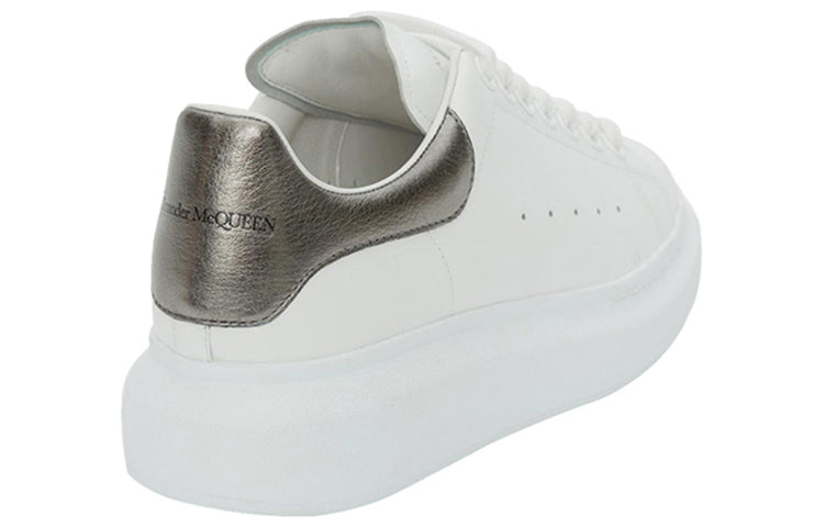 (WMNS) Alexander McQueen Oversized Sneaker 'Bleach White Silver' 553770WHFBU9042