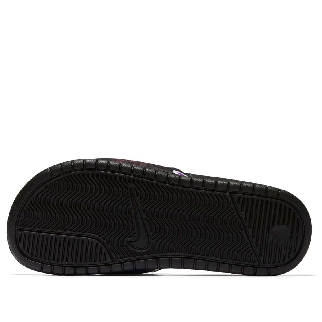(WMNS) Nike Benassi JDI Print Floral (W) 'Black Purple' 618919-009